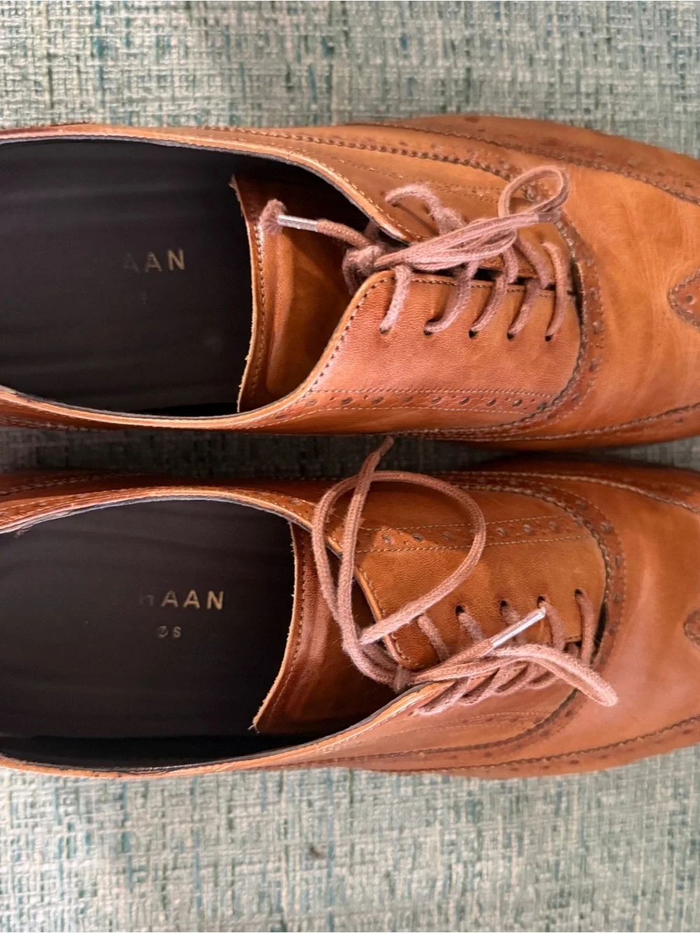 Cole Haan Men’s Tan Wingtip Brogue Oxfords